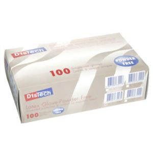 ディステック ラテックスグローブ パウダーフリー100枚 M D-1124C