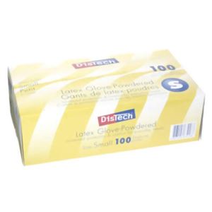 ディステック ラテックスグローブ パウダー付100枚 S D-1125B