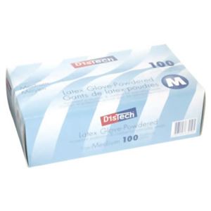ディステック ラテックスグローブ パウダー付100枚 M D-1125C
