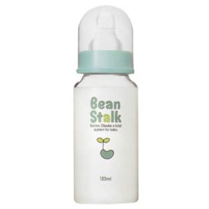 ビーンスターク 哺乳びん ガラス 150ml グリーン