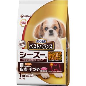 愛犬元気 ベストバランス チキン・緑黄色野菜・小魚・玄米入り 1kg (シー・ズー用)