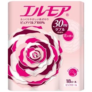 エルモア 18ロール ピンクダブル 花の香り 30m