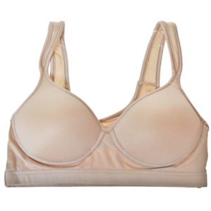 アイシルク ストレッチシルク モールドカップブラジャー モカ Lサイズ