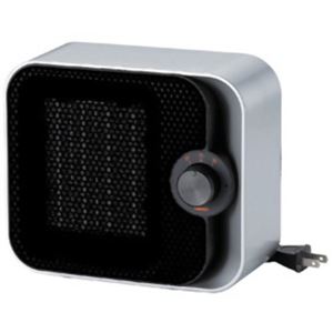 ツインバード コンパクトファンヒーター シルバー FH-4142S