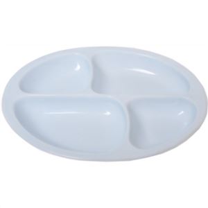 強化磁器 ユーディエッグ仕切り皿4分割タイプA パステルブルー 74270-PB