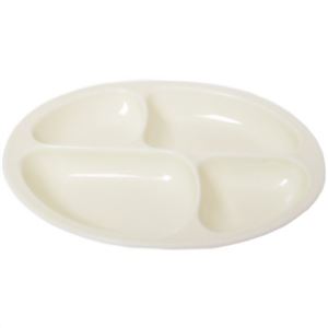 強化磁器 ユーディエッグ仕切り皿4分割タイプA パステルイエロー 74270-PY