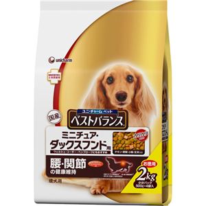 愛犬元気 ベストバランス ミニチュア・ダックスフンド用 チキン・緑黄色野菜・玄米入り 2kg