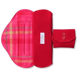 モミジ・ナチュラル 布ナプキン L 多い日&夜用 レッド 1枚入り