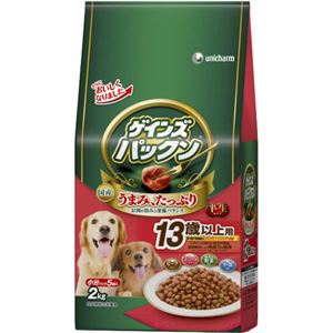 ゲインズパックン 半生タイプ 13歳からの愛犬用 ビーフ・ささみ・緑黄色野菜・小魚入り 2kg