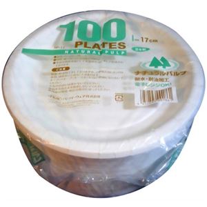 ナチュラルパルププレート 17cm 100枚入