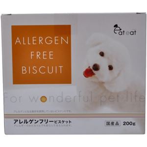 eateat(イートイート) アレルゲンフリービスケット(犬用おやつ) 200g