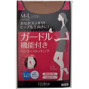 セシール パンティストッキング ガードル機能付き ライトベージュ M-L