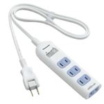 パナソニック ザ・タップ ベーシックII 集中スイッチ付 4個口 1m ホワイト WHA28142WKP