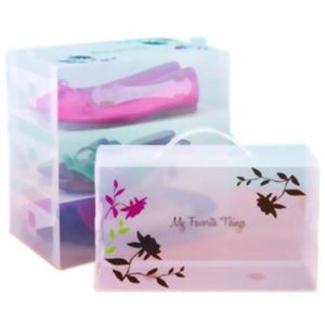 クリアシューズ ボックス 4個組