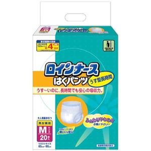 リブドゥ ロインナース はくパンツ うす型長時間 男女兼用 Mサイズ 4回吸収 20枚入