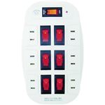 スマイルキッズ 雷ガード付 6口節電コンセント ASW-017
