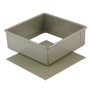 富士ホーロー ベイクウェアー 角型 デコレーション底取型 12cm 57299