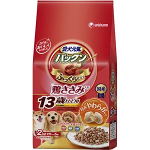 ゲインズパックン 鶏ささみ入り半生タイプ 13歳からの愛犬用 鶏ささみ・緑黄色野菜・小魚入り 2kg