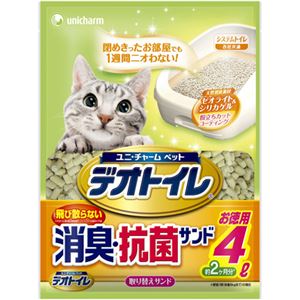 1週間消臭・抗菌デオトイレ 取りかえ専用 飛び散らない消臭・抗菌サンド 4L