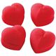 ふわふわハートカーラー レッド 4個入画像最小1