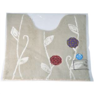 エトフ 洗えるトイレマット ベージュ