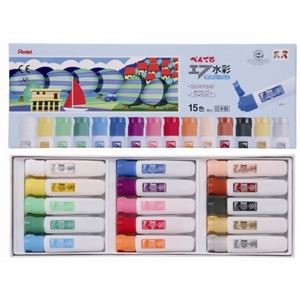 ぺんてる エフ水彩 ポリチューブ入り 15色