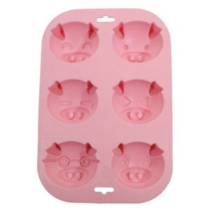 シリコン製菓用品 マフィンこぶた型 6個用