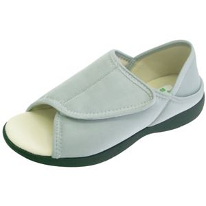 あし笑顔 かかとが踏めるルームシューズKT-2 オープントゥタイプ グレー S