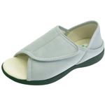 あし笑顔 かかとが踏めるルームシューズKT-2 オープントゥタイプ グレー 3L