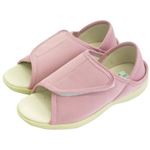 あし笑顔 かかとが踏めるルームシューズKT-2 オープントゥタイプ ピンク M