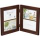 ユーパワー メモリーズ木製フォトフレーム 4ウィンドー EF-02832 ブラウン画像最小1
