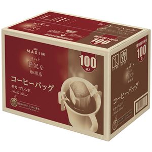 （まとめ買い）マキシム ちょっと贅沢な珈琲店 レギュラー・コーヒー ドリップパック モカ・ブレンド 7g×100袋入×6セット