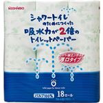 シャワートイレのためにつくった吸水力が2倍のトイレットペーパー 18ロール(ダブル)