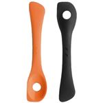 ルクエ DUOツール ミキシングスプーン&スパチュラ オレンジ/ブラック