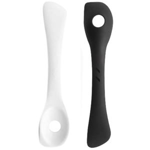 ルクエ DUOツール ミキシングスプーン&スパチュラ ホワイト/ブラック