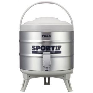 ピーコック ステンレスキーパー(ウォータージャグ) 広口タイプ 6.1L グレー INS-60(H)