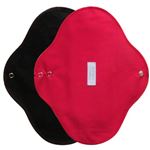 モミジ・ナチュラル 布ナプキン L 多い日 レッド&ブラック 1枚入り