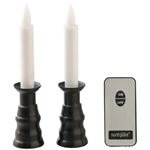 ファイン リモコン式安心LEDローソク ブラック