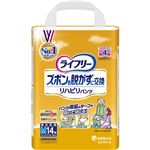 ライフリー ズボンを脱がずに交換リハビリパンツ M 14枚 4回吸収 (座れる方)