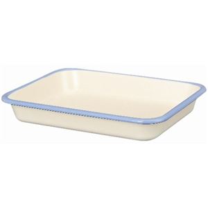 富士ホーロー B・M・S ホーローバット L（18取：275×215×40mm） ホワイト BM-L・W