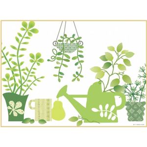 ユーパワー モダンキャンバスアート デジタルプリントボックスフレーム グリーンアレンジL-K YP-10081