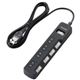 エレコム PCタップ/雷ガード/一括&個別スイッチ/ホコリシャッター付/4個口/2.5m/ブラック T-K05-2425BK画像最小1