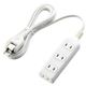 エレコム 電源タップ/スイッチ無/ホコリシャッター付/4個口/1m/ホワイト T-ST01-22410WH画像最小1