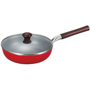 ツバキ IH対応強化ガラス蓋付フライパン 24cm TSU-003