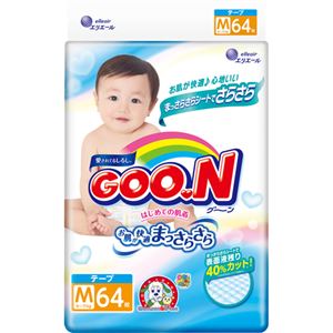 グーン はじめての肌着 テープ Mサイズ 64枚入