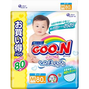 グーン はじめての肌着 テープ Mサイズ 80枚入