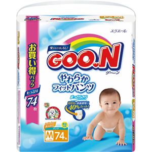 グーン やわらかフィットパンツ Mサイズ 74枚入