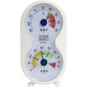 エンペックス 生活管理 温湿度計 TM-2412 ホワイト