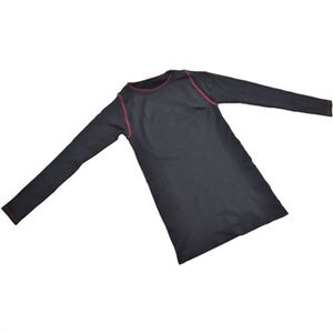 POWER TONE 紳士ロングスリーブTシャツ 吸汗速乾/部分パイル ブラック L-LLサイズ