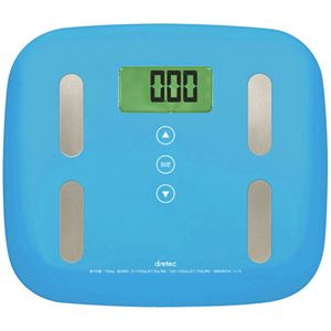 ドリテック 体重計 ボディスケール ピエトラプラス ブルー BS-238BL